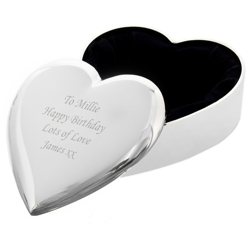 Personalised heart trinket box - heart,