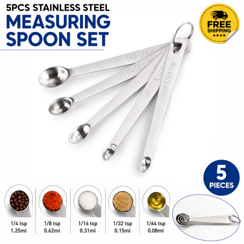 5pcs stainless steel measuring - stainless,