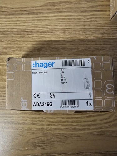 Hager ada316g rcbo electronic - hager,