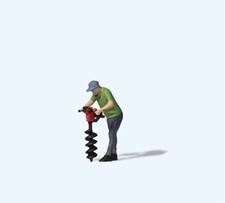 Worker with Earth Auger Figure