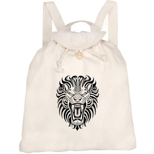 Roaring tribal lion canvas - tribal, lion'