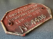 Original Railway Wagon Plate