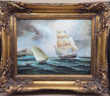 Antique Oil Painting On Board