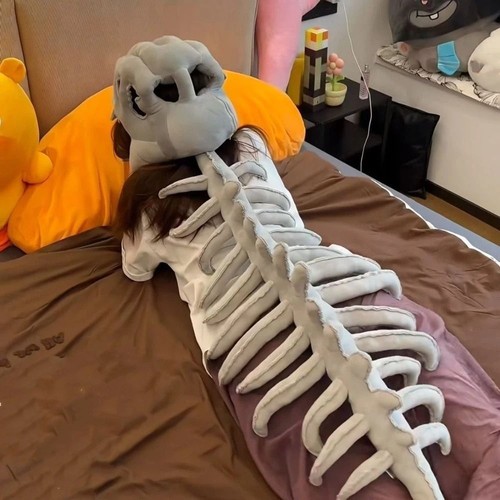 Large dinosaur skeleton - skeleton, plush