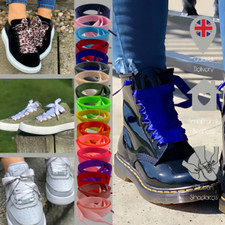 Ribbon Shoe laces Silky Satin Boot Laces Shiney Flat shoelaces for Shoes & Boots