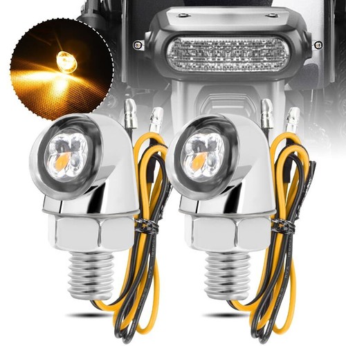 Chrome motorcycle bullet - 2x,