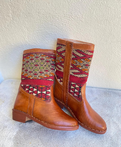 Handmade camel cognac leather - handmade,