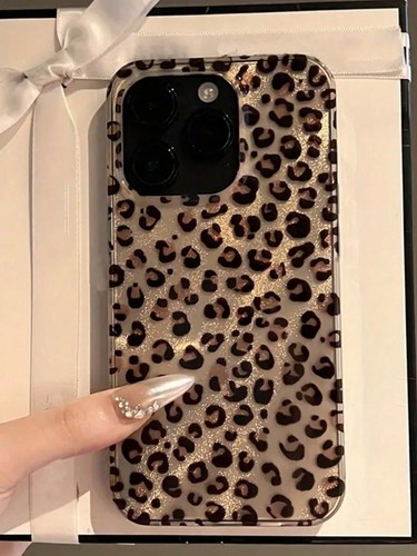 Leopard print phone - print, case