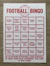 A Webcosa Trade Card Football Bingo