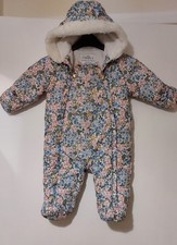 Marks & Spencer Baby Girl M&S Snow Suit 6-9 Months Floral 