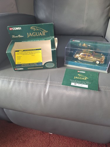 Corgi gold plated jaguar - plated, mk