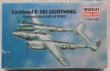 Minicraft 1/144 Lockheed P-38J Lightning Unassembled Model Kit - 1997