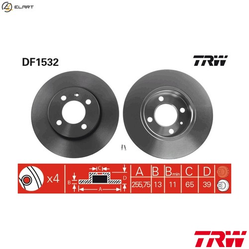 Brake disc df1532 for - 2x,