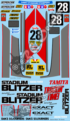 Vintage stadium blitzer decals - stadium,