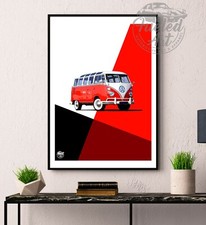 VW T1 Samba Bus Print - Wall