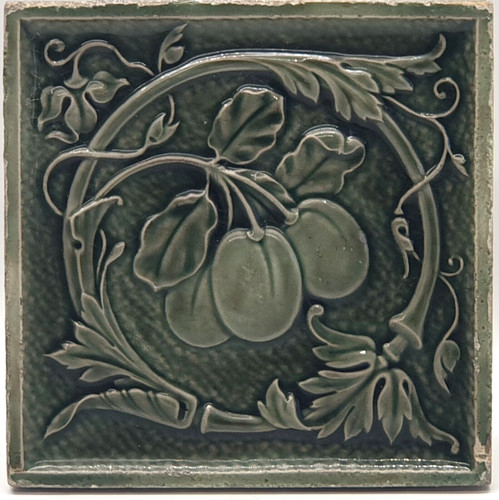 Art nouveau fireplace tile - art,
