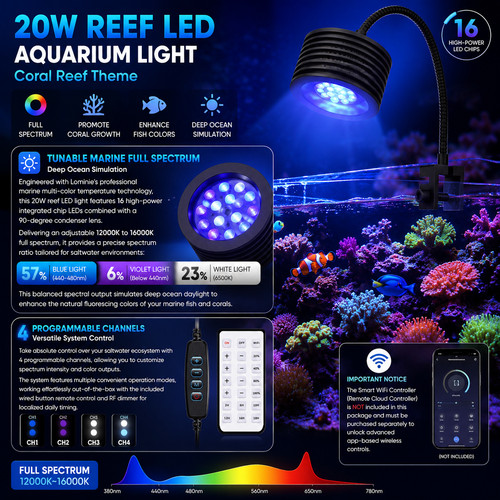 Aquarium light 20w full - aquarium,