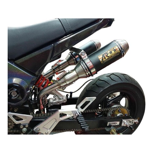 Black dual exhaust double