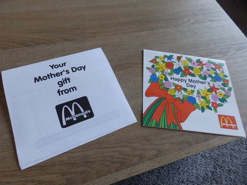 Mcdonalds voucher mother s - mcdonalds, mother's