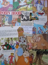Small Disney Robin Hood Scrapbooking Ephemera Kit Bundle Pack Paper Vintage