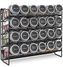 Semlos 4-Tier Spice Rack Organizer for Cabinet, Spice Jars Organiser for Kitche