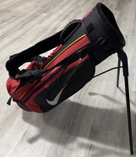 Nike Tiger Woods Golf Kick Stand Carry Bag Kids Youth Junior Black/Red/Yellow