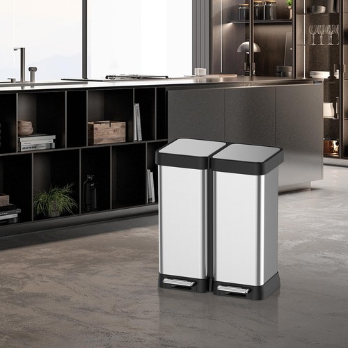 Double kitchen pedal bin - double, 2