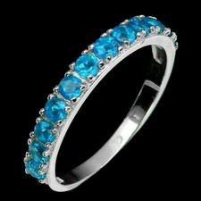 Silver Ring Apatite Genuine