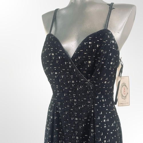 Poly dress black and gold - poly,