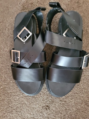Black flat sandles women - black, women's
