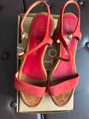 Unisa terracotta red suede - /red,