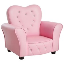 HOMCOM Kids Sofa Toddler Armchair Children Chair Princess-Themed Nursery
