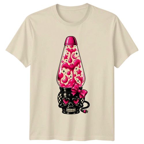 Cute gothic skull lava lamp - skull,