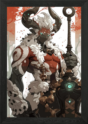 Horned warrior with massive - horned,