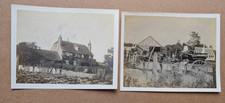 2 OLD PHOTO HORSE CARRIAGE HOUSE FARM CHURT CROSSWATERS 1910S PS 258