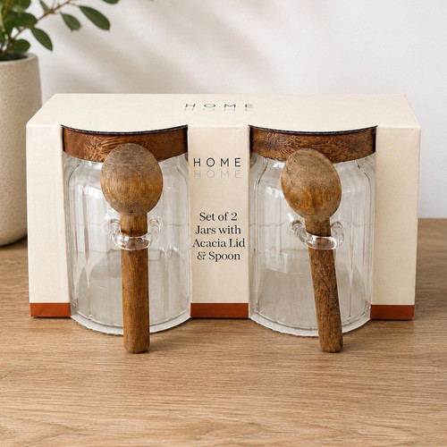 Glass ribbed jars - ribbed,