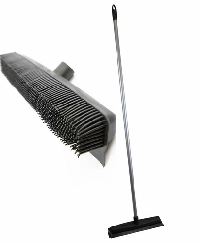 Heavy duty black - rubber, broom