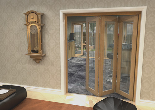 Internal bifold doors oak - internal,