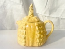 ANTIQUE YELLOW SADLER CRINOLINE TEAPOT TEA POT - YE LADY