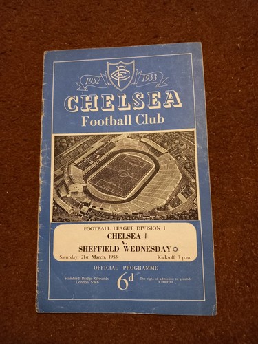 Chelsea v sheffield - 21/03/53,