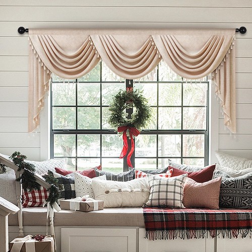 Elegant waterfall swag valance - waterfall,