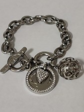 DKNY HEAVY BRACELET THREE CHARMS SMALL SIZE 18cm 