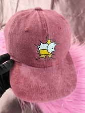 Vintage Cotton Denim Homer The Simpsons Baseball Retro #Y2K Cap Red [New, OSFA]