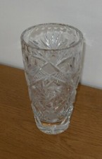 Cut Lead Crystal Glass Vase -
