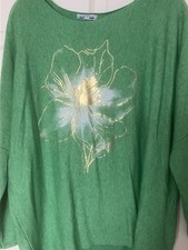 Ladies Green Fine Jumper