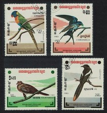 Birds 4v Kampuchea 1983 CTO SG#461-464 Sc#427-430