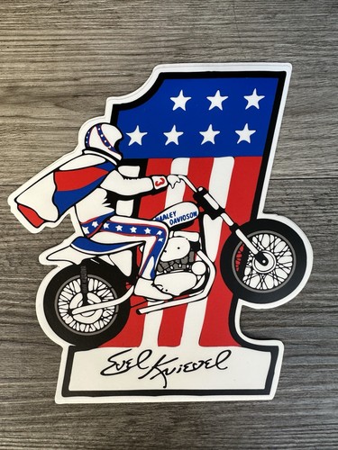 Evel knievel harley decal - evel,