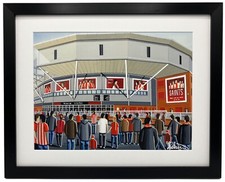 Southampton St Mary's Stadium. Framed Football Club FC Art Print 14" x 11" Frame