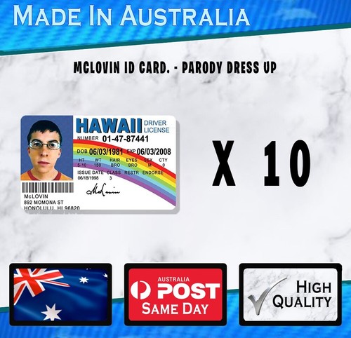 Mclovin card plastic - id,
