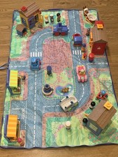Large ELC Happyland Bundle With Playmat/storage Bag buildings vehicles & Figures